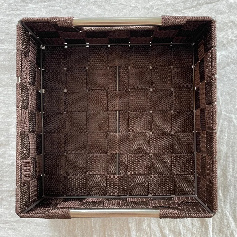 Woven Storage Basket with Built-in Handles